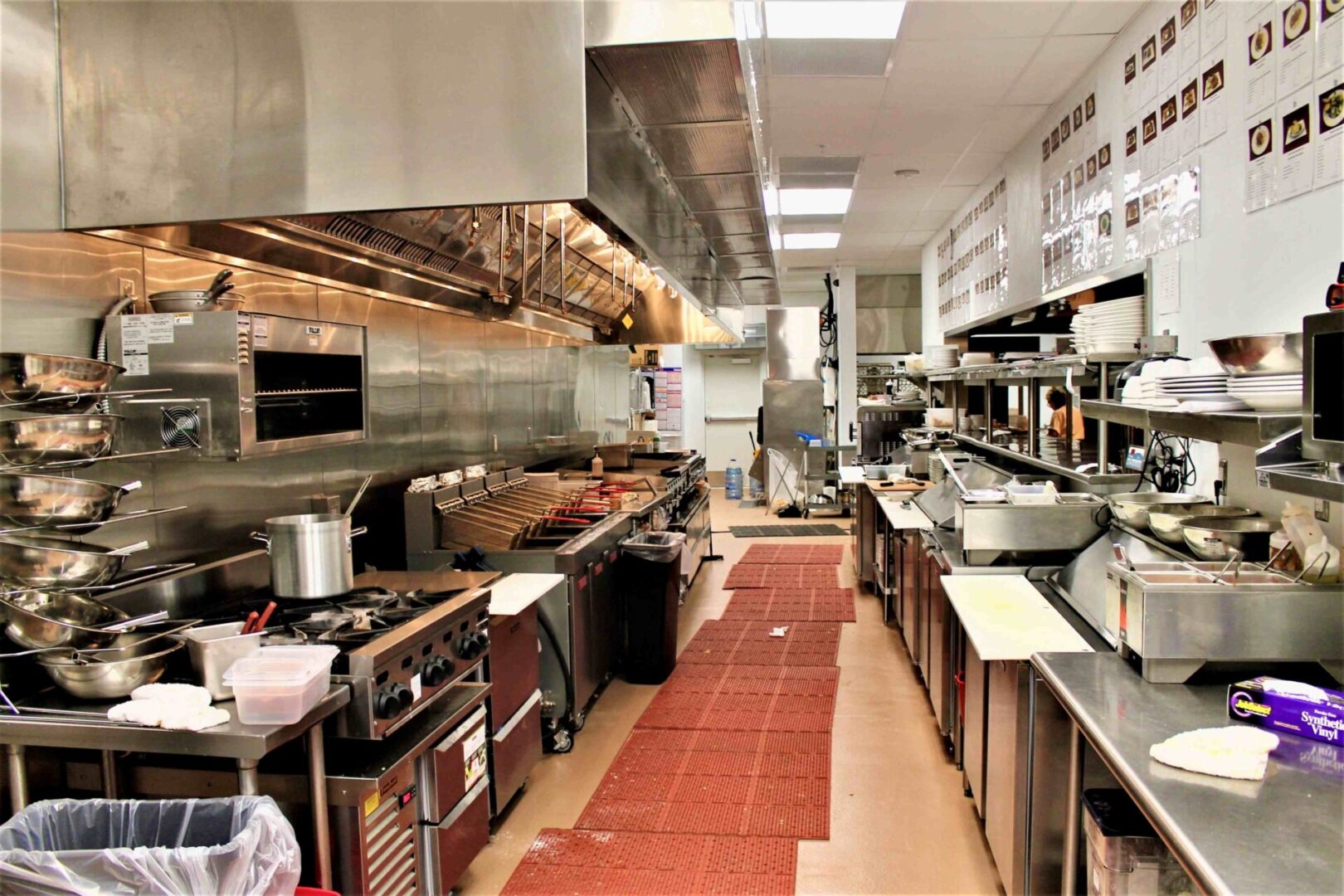 Inside view of a kitchen of a restaurant